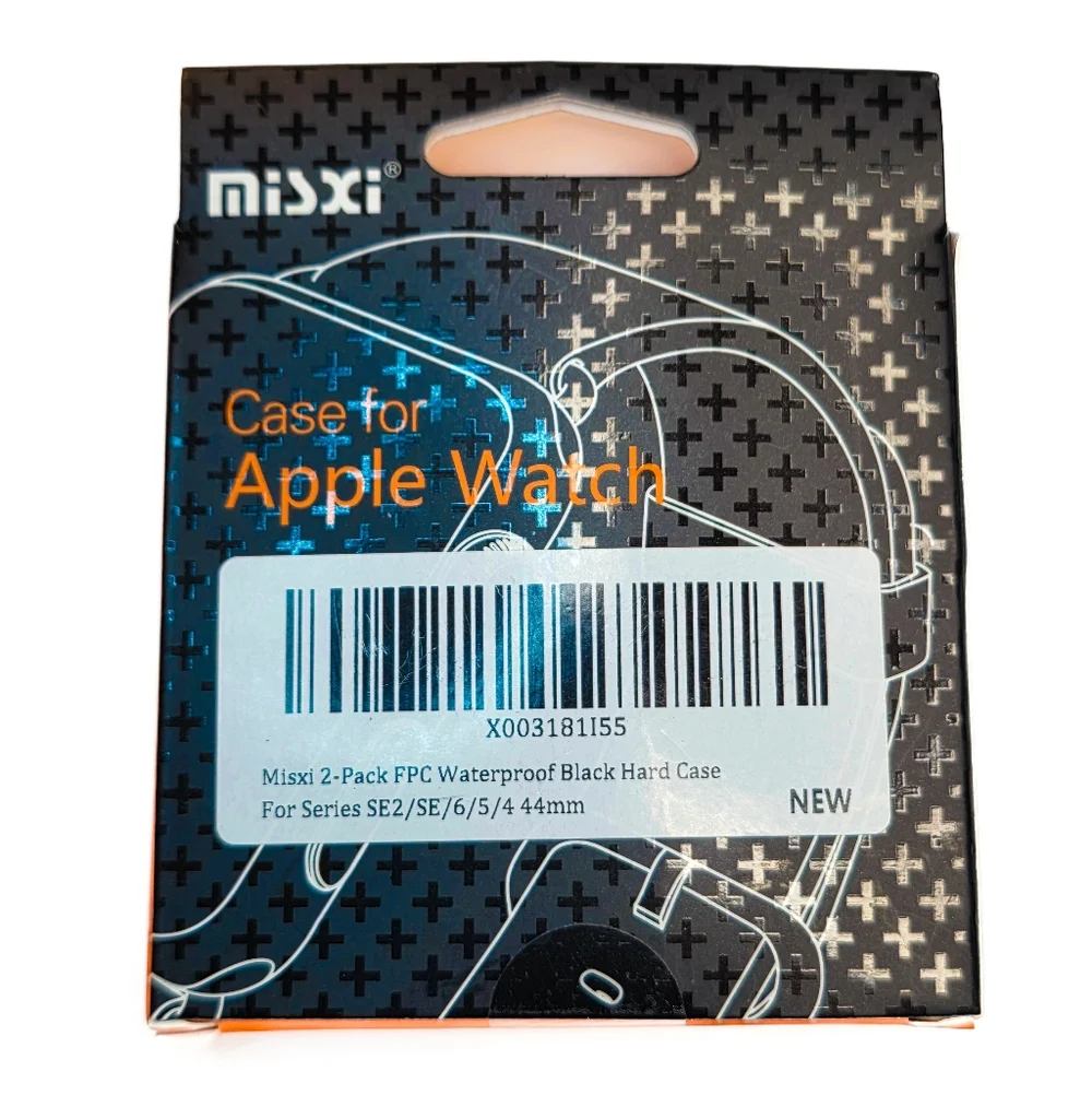 Apple Watch Screen Protectors 44mm Set Of 2 Waterproof Black Tempered Glass